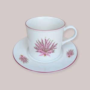 Kaffeetasse mit Untertasse, Calluna dunkel